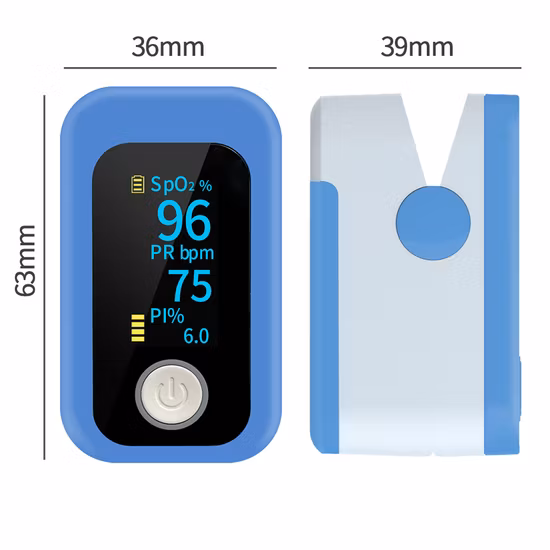 4단계 밝기의 손가락 맥박 산소 측정기